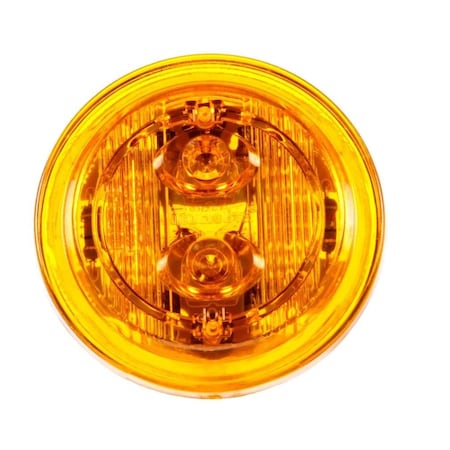 Truck-Lite Low Profile, Led, Yellow Round, 6 Diode, Marker Clearance Light, Pc, Pl-10, 12V 30285Y3